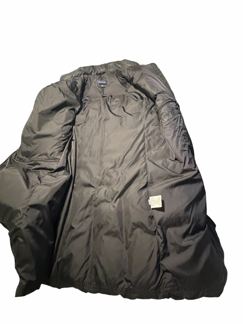Lands End Goosedown Long Black Quilted Puffer Coat Womens Sz Med - Picture 6 of 14